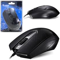 Mouse optico com fio usb vision preto 1,25m