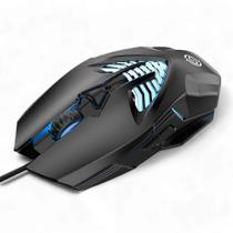 Mouse Óptico Gamer RGB K-Snake Q1 DPI Ajustável 3200 LED USB Com Fio para PC - Preto