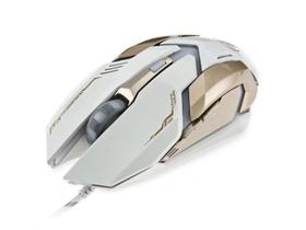Mouse Óptico iMICE V6 com Luz Colorida USB e 6 Botões - 3200 DPI (Branco)