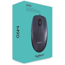 Mouse Óptico Logitech M90 Conexão USB Com Fio Grande Resistente Unidade ALR