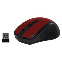 Mouse Óptico Moderno Wireless Sem Fio Usb 3200 Dpi Vermelho 3V - Weibo