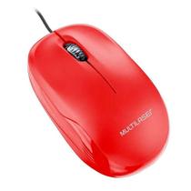 Mouse Óptico Multilaser, Vermelho - MO292