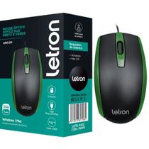 Mouse Optico Office Duo Preto E Verde Fio Usb Ergonomico 3d Mouse Optico Office Duo Preto E Verde Fio Usb Ergonomico 3d