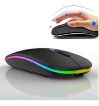 Mouse Optico S/ Fio Recarregável Led Rgb 2.4ghz Wirelles Usb
