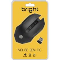 Mouse optico sem fio 1200dpi 2,4ghz usb preto bright