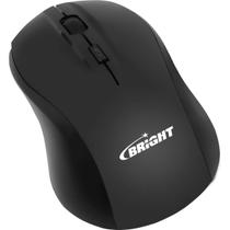 Mouse Optico sem Fio Escocia 1600DPI USB Preto 8M D - BRIGHT Mouse Optico sem Fio Escocia 1600DPI USB Preto 8M D - BRIGHT