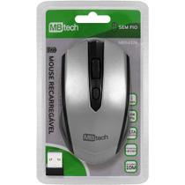 Mouse Óptico Sem Fio Recarregável - Alta Precisão - Cinza