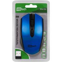 Mouse Óptico Sem Fio Recarregável - Anatômico Alta Precisão - Azul