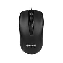 Mouse Óptico Usb 1000 Dpi Hoopson Ms-038pt Preto Com Fio