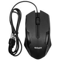 Mouse Óptico USB 1200dpi Preto MS-71 Exbom Plug e Play