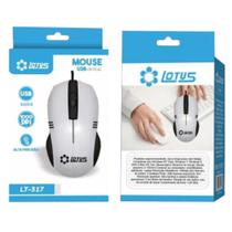 Mouse Óptico USB Com Fio 1000 DPI Alta Precisão Lotus LT-317 Mouse Óptico USB Com Fio 1000 DPI Alta Precisão Lotus LT-317