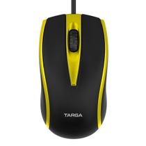 Mouse Óptico USB com Fio 1200 DPI Targa M50 Amarelo