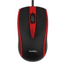 Mouse Óptico USB com Fio 1200 DPI Targa M50 Vermelho