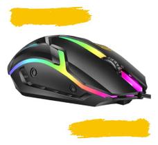 Mouse Óptico Usb Com Led Rgb Gamer Com Fio