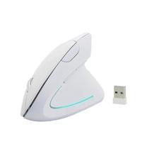 Mouse optico vertical mao direita sem fio bluetooth na cor branco - opsshopping