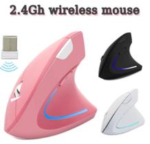Mouse óptico vertical sem fio Ergonômico, 2 ghz, 3 dpi ajustáveis, para laptop e computador desktop