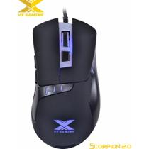 Mouse óptico vx gaming scorpion 2.0 3200 dpi ajustável e 06 botões preto - vinik