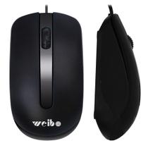 Mouse Óptico Weibo com 3 Botões com Fio 1600dpi/2.4GHz USB 3.0 Preto WB018