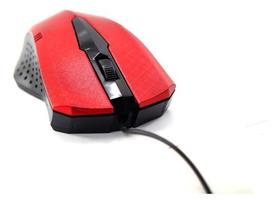 Mouse Óptico Wired Notebook Vermelho Bf 1000 Dpi A15253