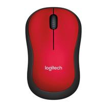 Mouse optico wireless m185 vermelho usb logitech