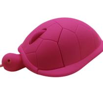 Mouse Ótico com Fio 3D Tartaruga - Design Bonito e Funcional