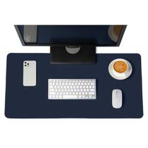 Mouse Pad 70x30 Grande Sintetico Premium Slim Azul Marinho Antiderrapante