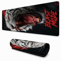 Mouse Pad Animal Feroz Base para Mesa Gamer Arte de Tigre Retangular Mouse Pad Animal Feroz Base para Mesa Gamer Arte de Tigre Retangular