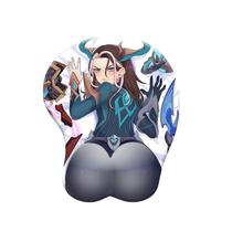 Mouse pad Anime Genshins Impacts Xiao com suporte para descanso de pulso