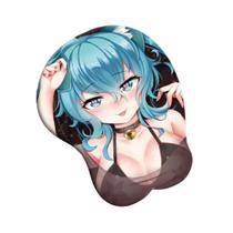 Mouse pad Anime Hatsune Miku com suporte de apoio de pulso de silicone