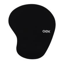 Mouse pad apoio ergonomico gel confort preto oex mp200