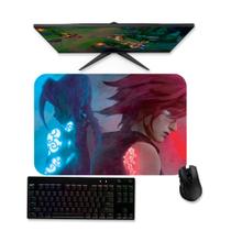 Mouse pad Arcane Jinx e Vi 2 - Mousepad Gamer League of legends 90x40 80x40 60x40 70x30