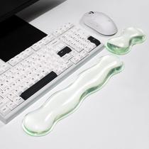 Mouse Pad Aszqvd com Apoio de Pulso em Gel Verde Ondulado Mouse Pad Aszqvd com Apoio de Pulso em Gel Verde Ondulado