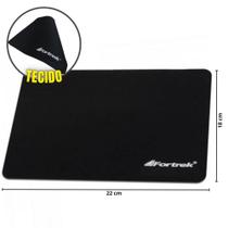 Mouse Pad Básico Cor Preta Com Base em Tecido EVA Para Home Office Escritório Fortrek BAP-102BK Mouse Pad Básico Cor Preta Com Base em Tecido EVA Para Home Office Escritório Fortrek BAP-102BK