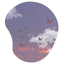 Mouse pad borboletas no céu com apoio Mouse pad borboletas no céu com apoio