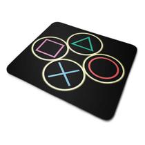Mouse Pad Botão Game Preto Mouse Pad Botão Game Preto