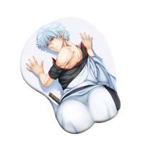 Mouse pad com apoio de pulso Anime Gintama Sakata Gintoki