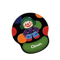 Mouse pad com apoio de pulso Cartoon Clown Diatom Mud 25x22cm