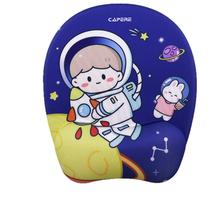 Mouse pad com apoio de pulso ergonômico, tecido de silicone de 23x19 cm