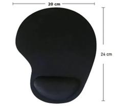 Mouse Pad com apoio de pulso - Preto Liso Mouse Pad com apoio de pulso - Preto Liso