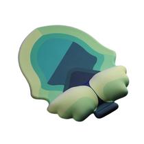 Mouse pad com apoio de pulso, tecido ergonômico de 26x18cm + silicone