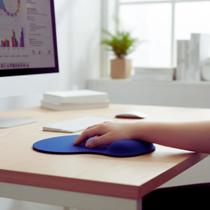 Mouse pad com apoio em gel azul Smart SC0061 Mouse pad com apoio em gel azul Smart SC0061