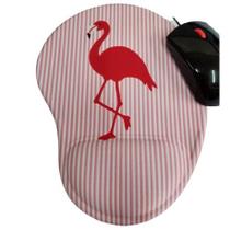 Mouse pad com apoio flamingo fundo rosa fofo ergonomico Mouse pad com apoio flamingo fundo rosa fofo ergonomico