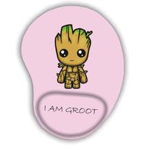 Mouse pad com apoio I am Groot bebê fundos coloridos
