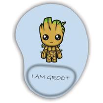 Mouse pad com apoio I am Groot bebê fundos coloridos