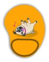 Mouse Pad Com Apoio - Pug Deitado