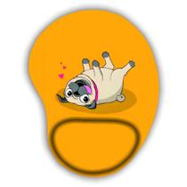 Mouse Pad com apoio - Pug Deitado