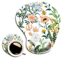 Mouse pad com suporte de pulso DOOKE Ergonomic Floral Design