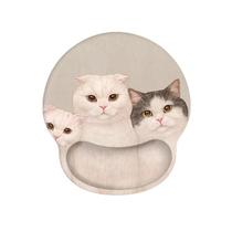 Mouse pad com suporte de pulso em tecido de seda leitosa 188x227x2,5 mm