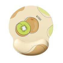 Mouse Pad Creative Kiwi Fruit Design com pulso de silicone 3D