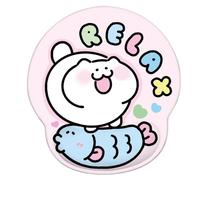 Mouse Pad Cute Cat Cartoon com apoio de pulso 25,3x23x2,5 cm